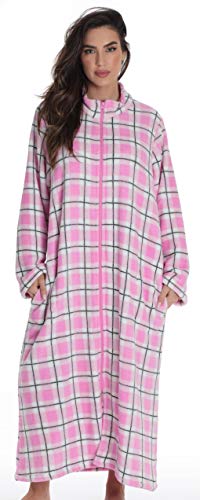Just Love Plush Zipper Lounger Robe 6811-10018-PNK-3X