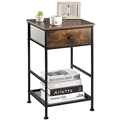 Industrieller Nachttisch mit 2 Ebenen Cover