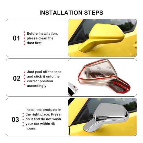 Coque rétroviseur chrome ABS pour Chevy Camaro 2016-2022 - 5