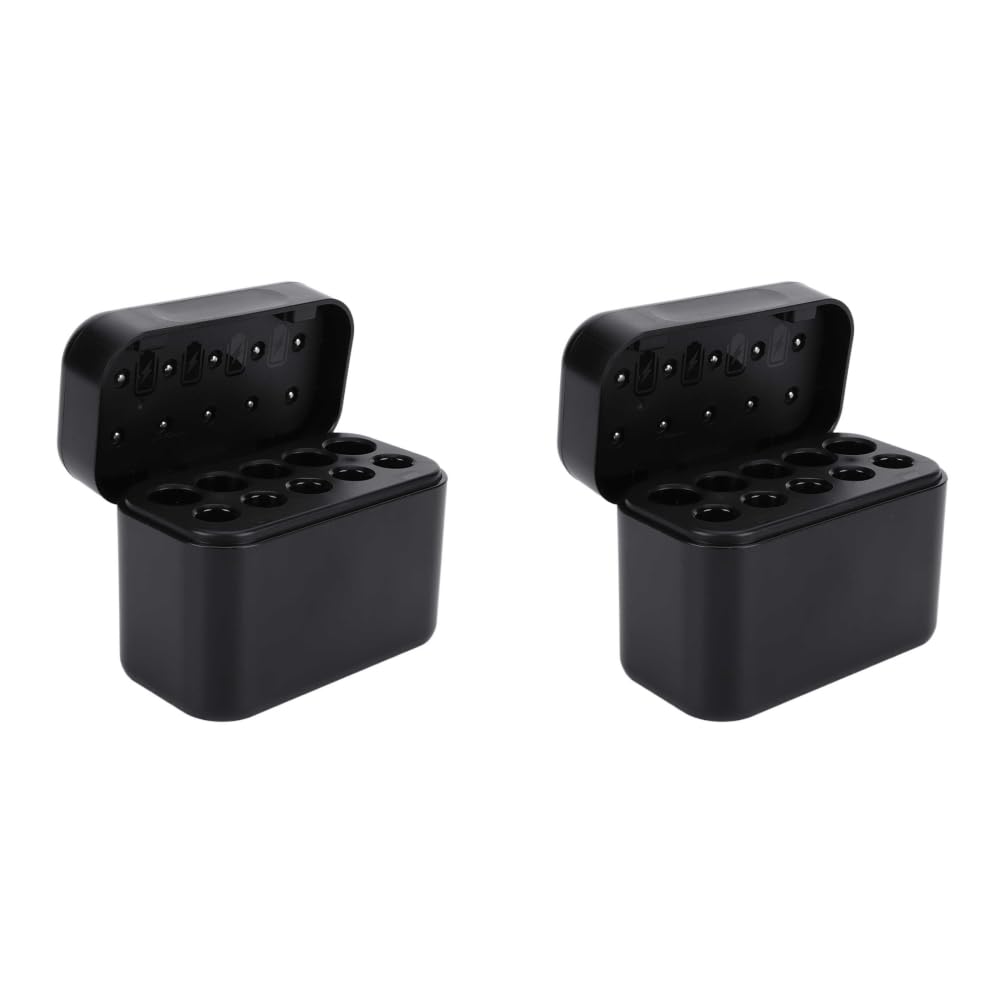 Chargeur de Batteries Rechargeable avec boîte de Rangement 10 Baies AA AAA, Rabat magnétique