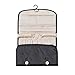 Periea 'Cleo' Travel Roll Jewellery Organizer – Portable Earrings, Necklace & Rings Pouch Protector (Black, Large)