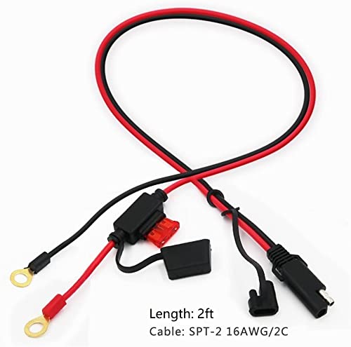 Câble Extension SAE Vers SAE RUNCCI-YUN 16AWG 300cm - Connecteur 2 Broches 12V-24V Pour Alimentation CC