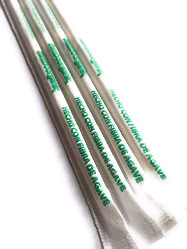 50 Pack Agave Fiber Straws Approved Bio Preferred, Eco-Friendly, Alternative to Plastic Straws & Paper Straws, Plant Based