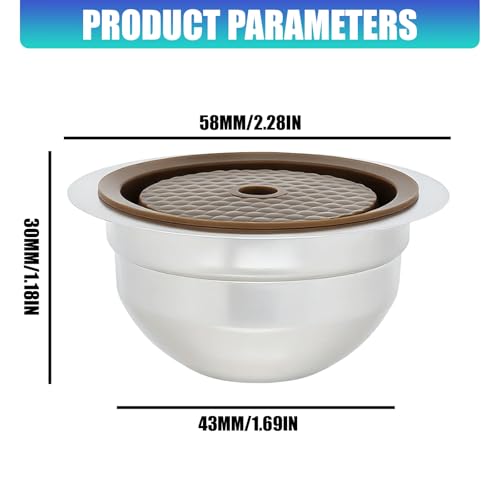 Linvimia Coffee Filter Easy Installation Conversion Filter Adapter for Coffee Machine Dishwasher Safe Accessories Stainless Steel - Image 3
