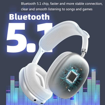 Image of P9 Wireless Headset with Bluetooth 5.1 | Over Ear Stereo Headphones with Noise Cancelling Mic | Ergonomic Design with Adjustable Fit | Long Range Battery & Fast Charging | Wired Option Available 41