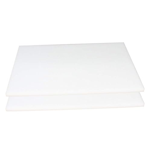 Miniatura 2 de Bettomshin 2 láminas POM de polioximetileno, 7.874in x 5.906in x 0.197in de largo x ancho x grosor, cuadradas blancas para mecanizar en tornos