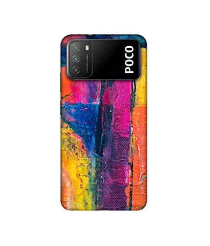 Image of Amazon Brand - Solimo Designer Color Mash On Canvas 3D Printed Hard Back Case Mobile Cover for Mi Poco M3