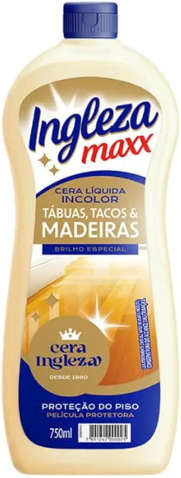 Cera Líquida Incolor Para Madeira 750ml – Brilho Intenso, Proteção e Secagem Rápida | Ideal Para Pisos, Tacos e Móveis