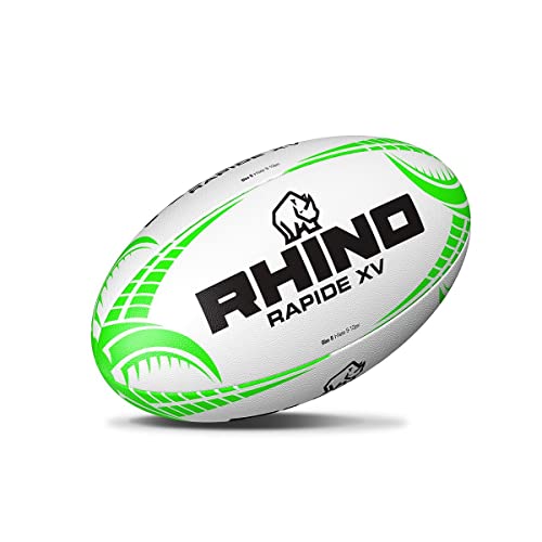 Rhino Rapide XV Rugby Ball - Training Ball - Great for Juniors and Schools - Good for All Conditions (4)