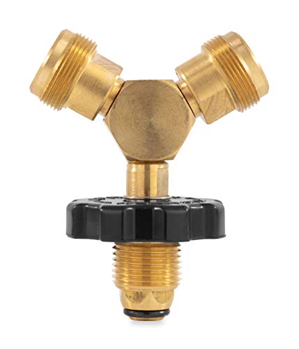 Camco 59893 Propane "Y" Adapter With Handwheel #TOP1