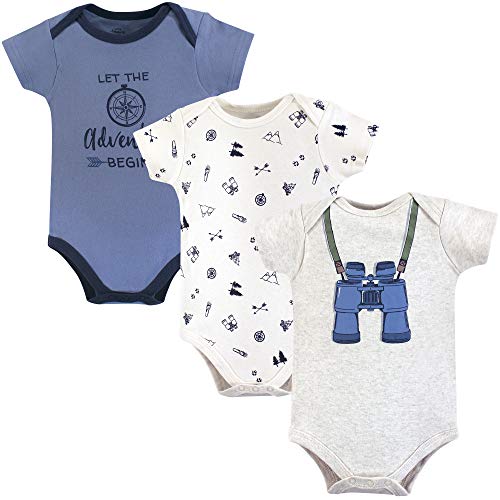 Little Treasure Baby Cotton Bodysuits, Binoculars, 6-9 Months