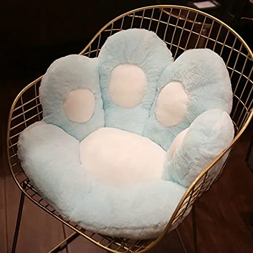 id cafe Cute cat paw cushion cat paw shape lazy susan bear paw chair cushion suitable for restaurant office chair children's room interesting children's gift (): Blue