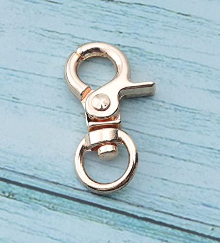 Ruwado 5 Pcs Dog Tag Clips With 5 Pcs 3/4 Inch Keychain 5 Pcs 1 Inch Keychain Gold Metal Dog Tag Rings For Pet Kitten Cat Collars Id Holder Harnesses #TOP2