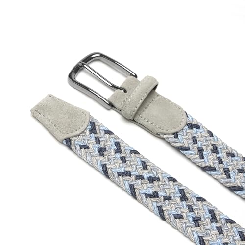 Fabio Valenti Men's Stretch Belt,Woven Braided Web Belt 1 3/8 for Golf Casual Pants Shirts Jeans3