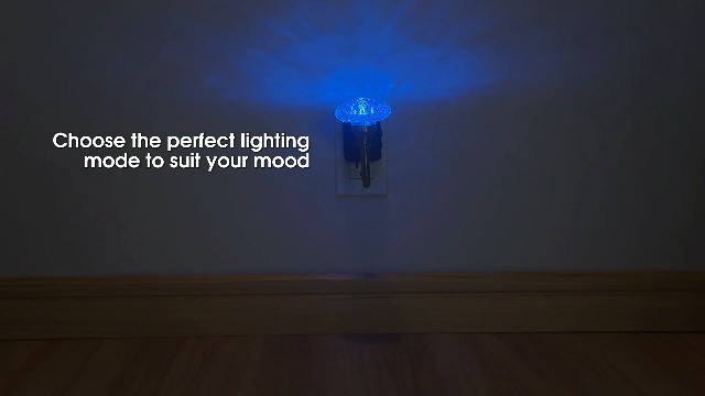 Image of L LOHAS LED Night Lights Plug into Wall,10-Color Changing RGB Floral Night Lights, Dusk to Dawn,3 Brightness Levels,Rotatable Plug in Nightlight for Bedroom, Nursery, Hallway, Gift
