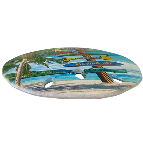 Imán de arena redondo de Florida Keys, 3 x 3 pulgadas miniatura 6