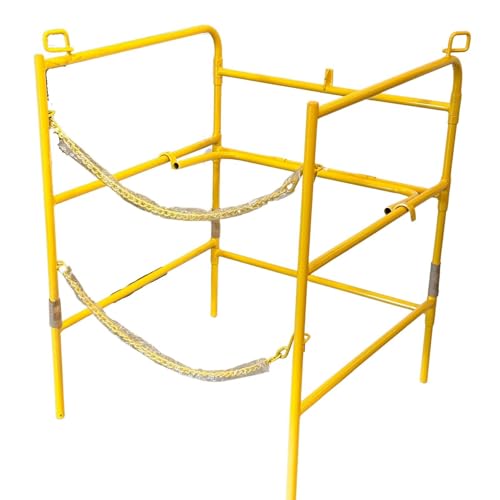 RATION For Grainger 10K047 Collapsible Manhole Guard For Rail 42x33x33 in, Steel, Yellow
