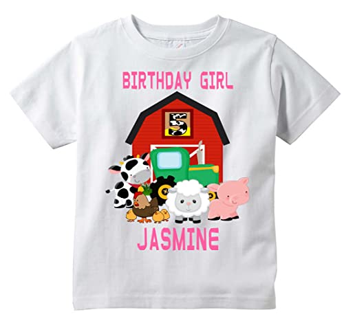 Farm Animals Personalized Family Birthday Party Shirts, White, All Sizes, Birthday Girl