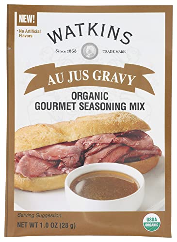 Watkins Au Jus Gravy Gourmet Seasoning Mix, USDA Certified Organic, 1 Ounce (Pack of 12)