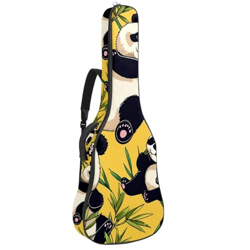 Housse guitare acoustique avec couche de protection et motif panda mignon