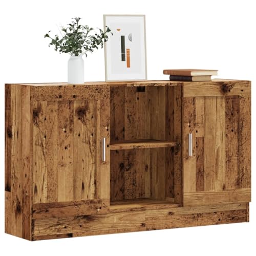 MOBCANT Sideboard, Küchenbuffet Küchenunterschränke Cupboard Kaffeebar Geeignet für Foyer Wohnbereich Küche Korridor Altholz-Optik 120x30,5x70 cm Holzwerkstoff