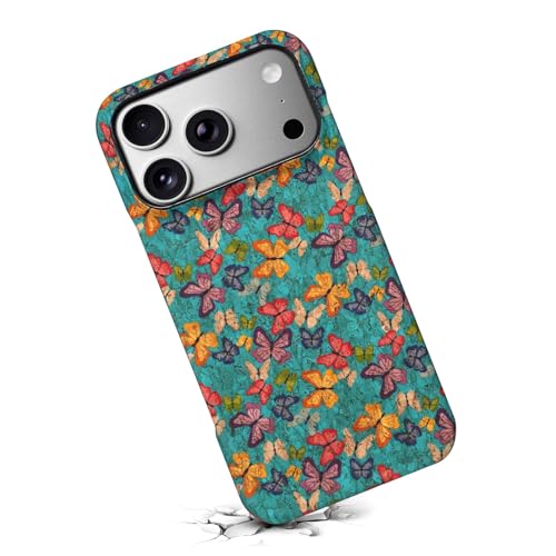Étui compatible avec iPhone 13 motif papillon coque rigide