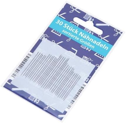 30 aiguilles à coudre assorties Tailles