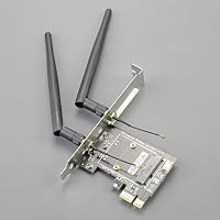 GLOTRENDS WA02 Mini PCIe zu PCIe X1 WiFi Bluetooth Adapter für Mini PCIe WiFi 4/5/6/6e Modul/Coral TPU Modul, mit 3.5-dBi SMA Antennen Kits – Ansicht 2