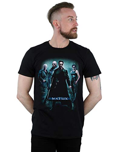 Image of Absolute Cult The Matrix Men's Group Poster T-Shirt Black Medium