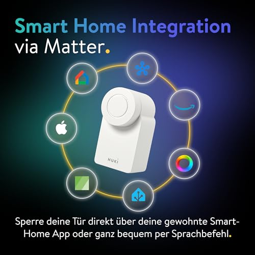 Nuki Smart Lock Go (2025) mit Bluetooth, WLAN & Matter, elektronisches Türschloss macht Smartphone zum Schlüssel, Nachrüsten ohne Zylindertausch – Smart Lock