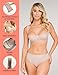 Rosme Womens Balconette Bra with Padded Straps, Collection Grand, Beige, Size 38C