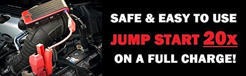 PowerAll Rosso Red/Black Portable Power Bank and Car Jump Starter 32,000 mAh