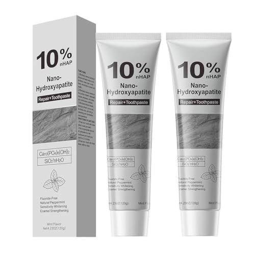 Image of 10% Nano-Hydroxyapatite Toothpastes for Enamel Protection and Tooth Strengthening, Gentle Mint, Fresh Breath, Fluoride-Free Toothpaste for Sensitive Teeth (2)