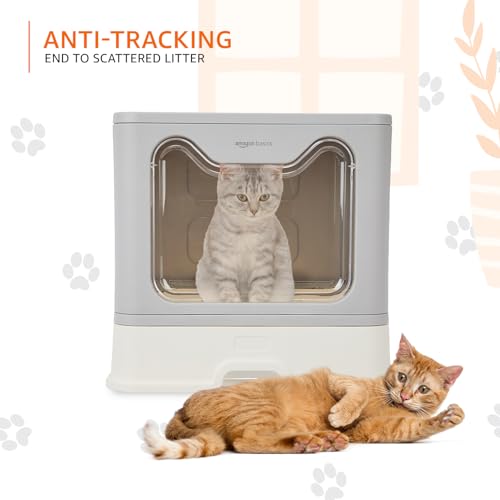 Amazon-Basics-Foldable-Covered-Cat-Litter-Box-with-Anti-Spill-Tray-Easy-Cleaning-Spacious-Design-Top-and-Side-Openings