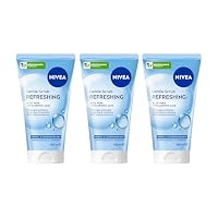 NIVEA Gentle Exfoliating Face Scrub 150ml | with Lotus Flower, Vitamin E and Hydramine | Refines and Smooths Skin | Maintains Skin's Natural Moisture | For Normal and Combination Skin (Pack of 3)