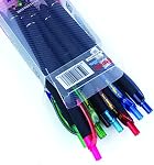 Pentel EnerGel Black Slim Barrel, Retractable, 0.7mm, 12 Colour Pack