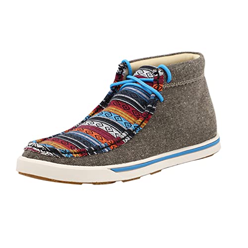 Chaussures chukka femme bout mocassin avec imprimé ethnique rétro serape original
