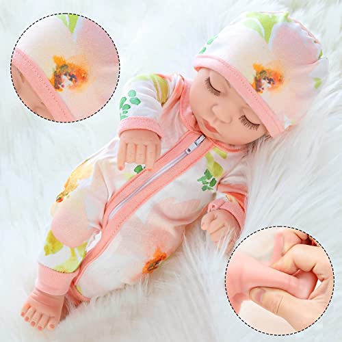 Conjunto de 10 Polegadas Baby Doll e Roupas Recém-nascida Renascida Boneca Dorminhoca de Silicone Ma