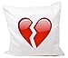 Funda de almohada de 40 x 40 cm Smiley "corazón roto" Emoji, Smiley, Trend, culto, lindo, dulce, Hipster, cool, ALMOHADA, ALMOHADA, decorativo, funda del cojín de micro-set