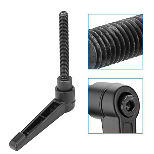 Image of Hilitand 4pcs Clamping Lever Handle, M6 Stainless Steel Male Thread Adjustable Handle Machine Knobs Black (32mm)