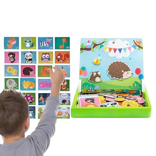 Puzzle magnético de animales educativos para niños preescolares y juegos de viaje en coche