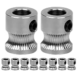 Cabilock 10 Stück Extruderantriebszahnrad aus Edelstahl mit Konkavem Zahnprofil für 3d drucker Einfache Installation und Rutschfestes Filamentantriebs Extruderzahnrad in Silber