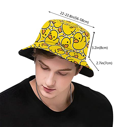 Unisex Rubber Duck Bucket Hats Beach Sun Hat Fisherman's Hat Summer Outdoor Packable Cap For Women Men Teens #TOP2