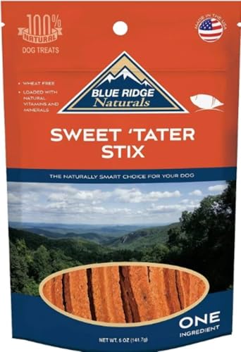 Blue Ridge Naturals Sweet Potato Stix Dog Treats, 5 oz.