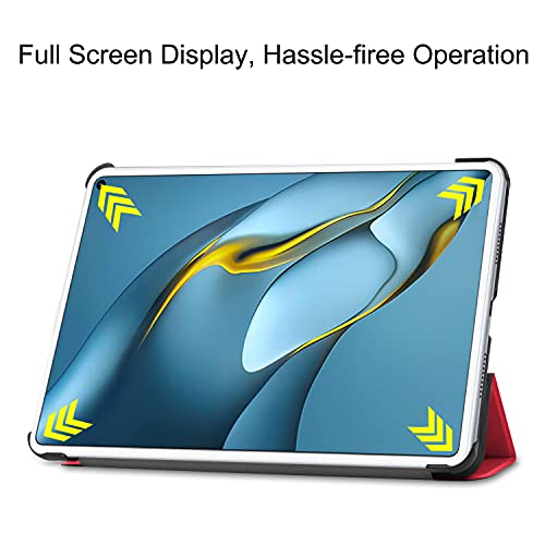 Lobwerk Case for Huawei MatePad Pro MRR-W29 2021 10.8 Inch Protective Case with Stand Function and Auto Sleep/Wake Function Red - Image 4
