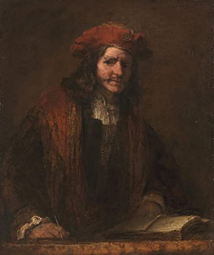 Toile Rembrandt L'homme avec la casquette rouge impression premium 58x90