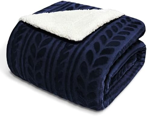 Exclusivo Mezcla Sherpa Fleece Throw Blanket, Reversible Velvet Plush Throw and Blanket Ultra Soft and Warm, Throw Blanket for Sofa Couch Bed, 127 x 178 CM, Teal Blanket