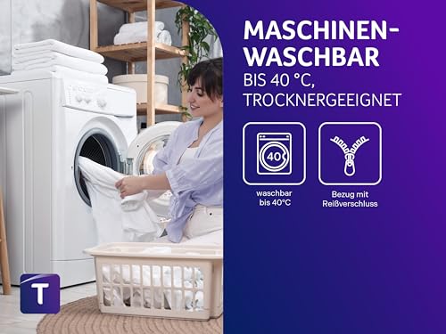 Traumnacht Cozy Bettsitzkissen, Lesekissen, Rückenkissen, hellgrau, Abnehmbarer, waschbarer Bezug aus hautsympathischem Mikroplüsch, produziert nach deutschem Qualitätsstandard