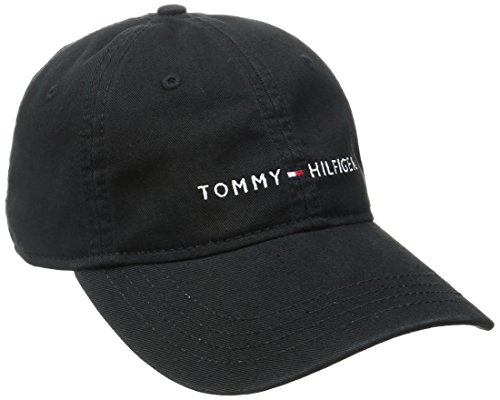 Tommy Hilfiger Men's Logo Dad Hat Black