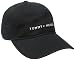 Tommy Hilfiger Men's Logo Dad Hat, Black, One Size